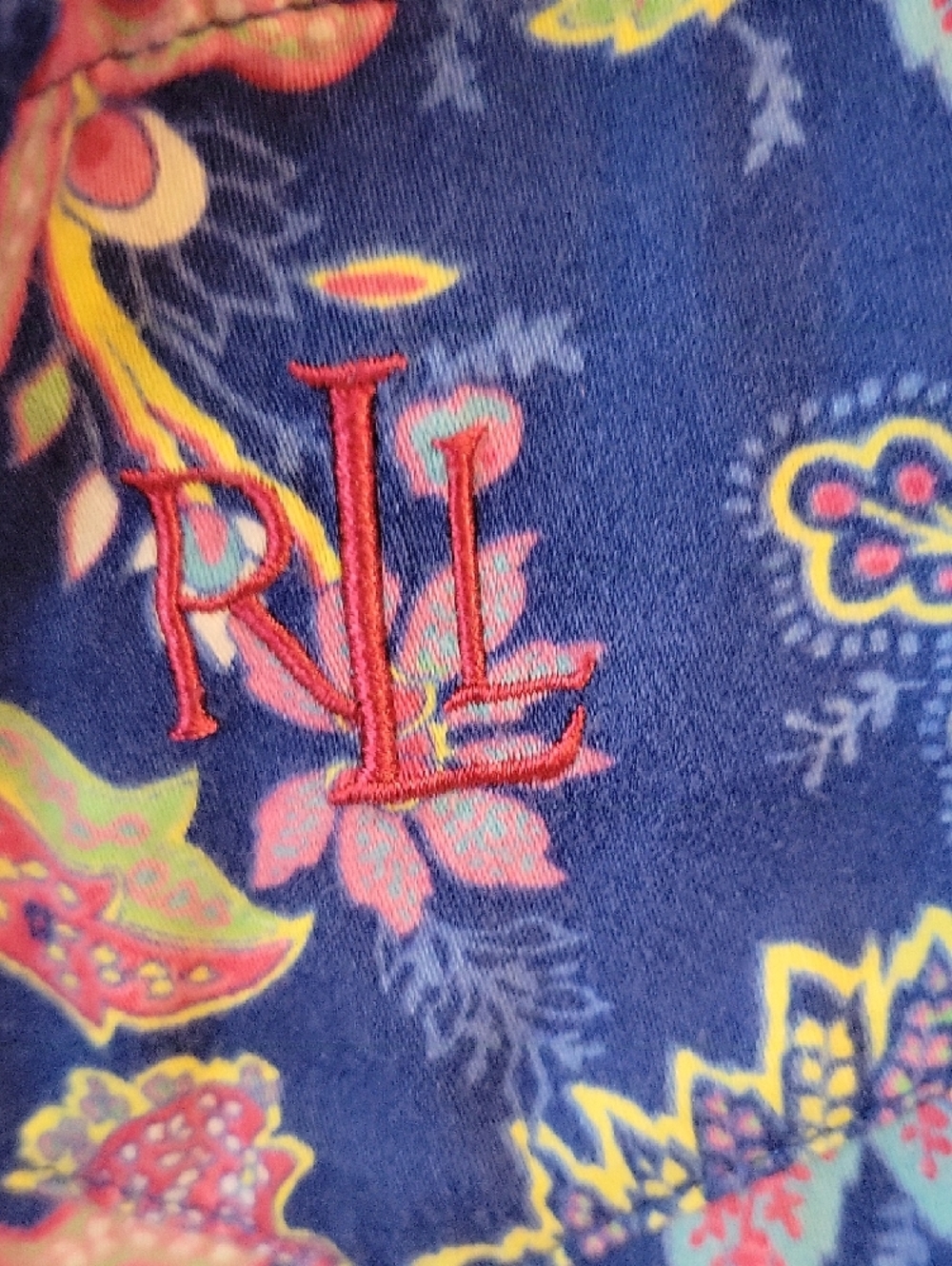 Ralph Lauren Navy Floral Pajama Set - Picture 3 of 4